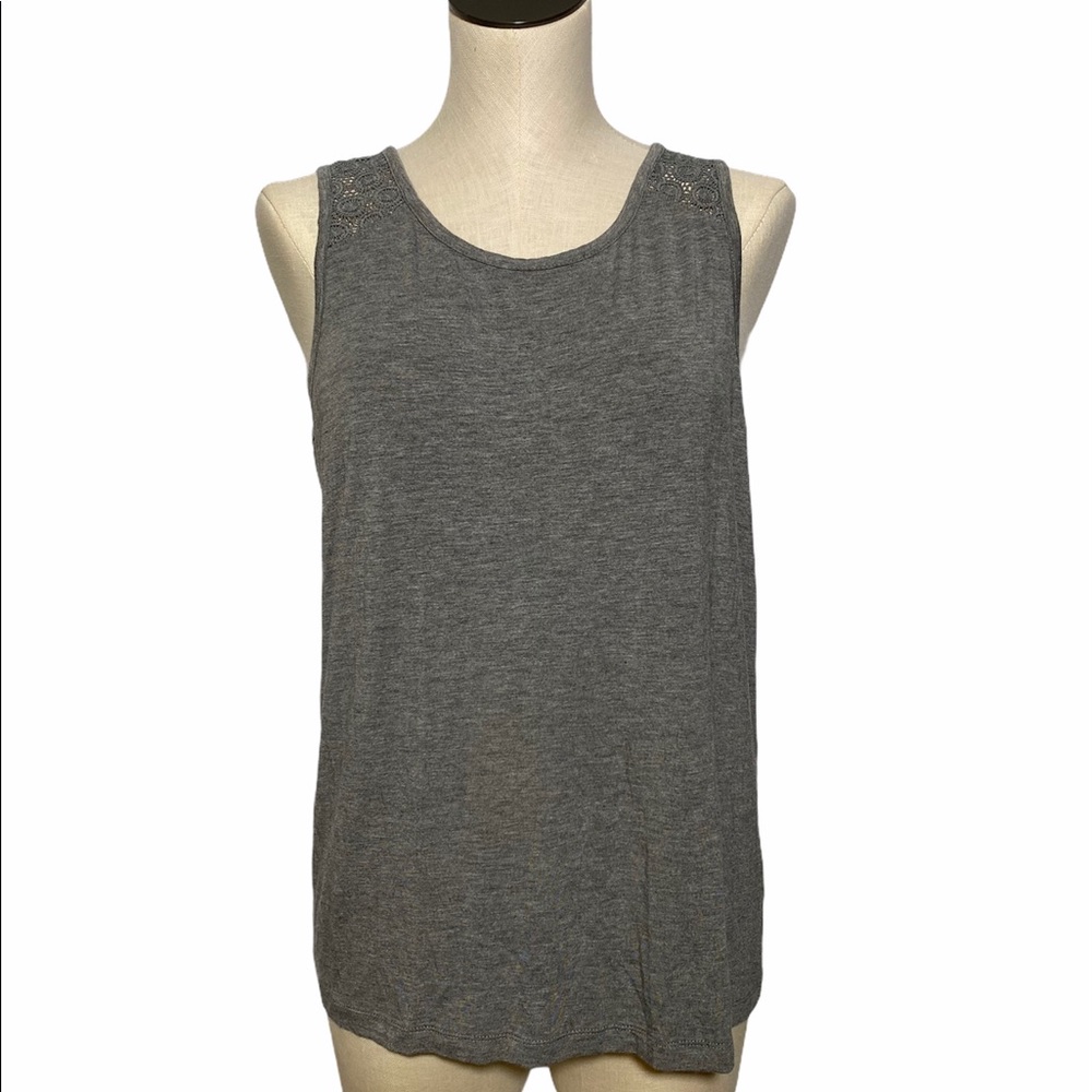 Banana Republic gray lace sleeveless tank top M